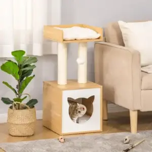 Arbre à chat bois M 81cm